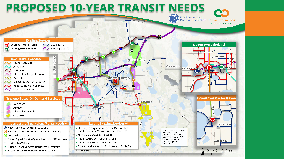 Polk Transit Vision TDP 2032- Citrus Connection-Draft Proposed Needs Map