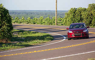 vehicle driving on road